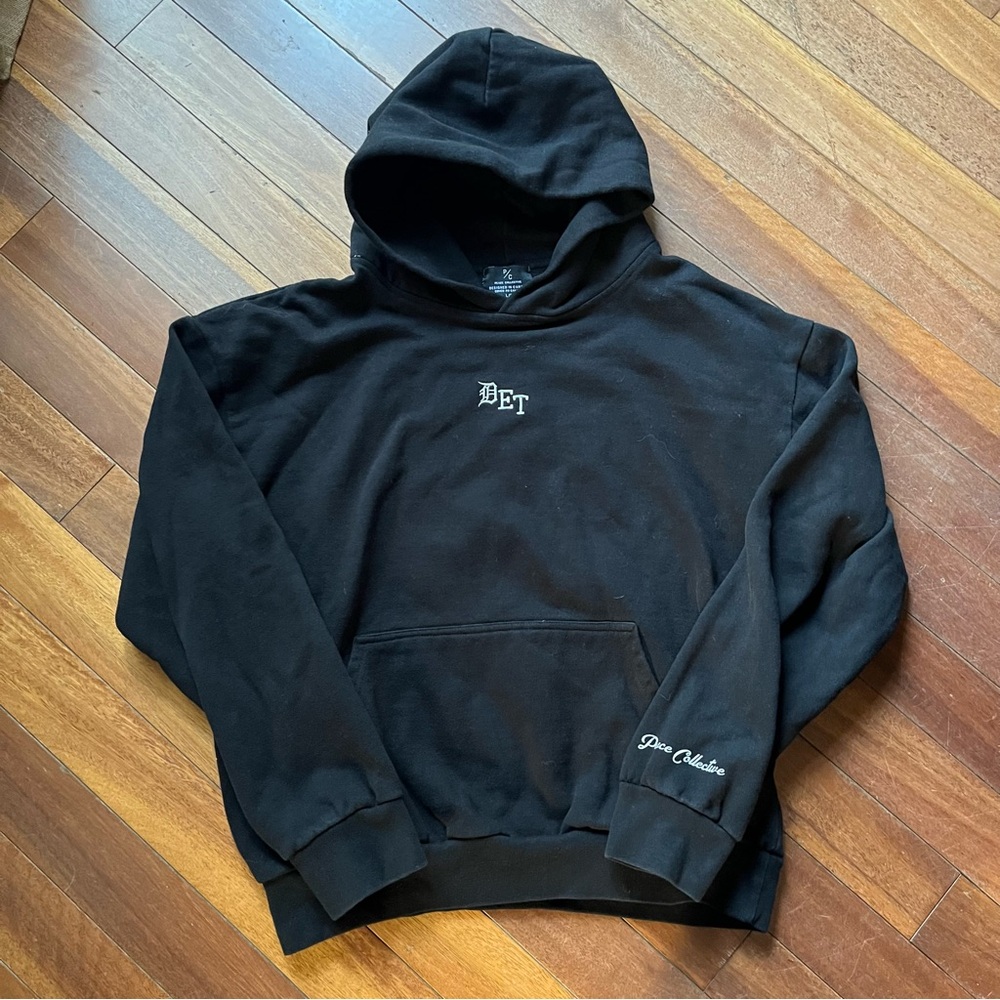 Peace Collective Detroit Tigers Black Embroidered Hoodie Large